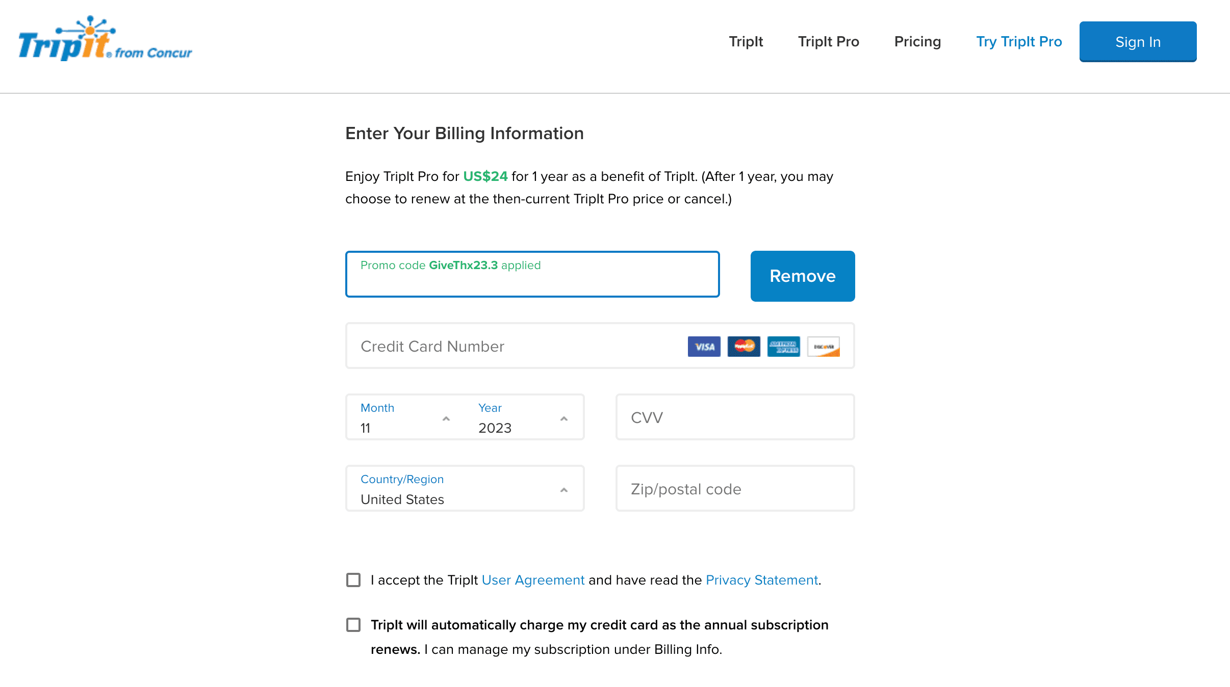 TripIt Discount Coupon Code