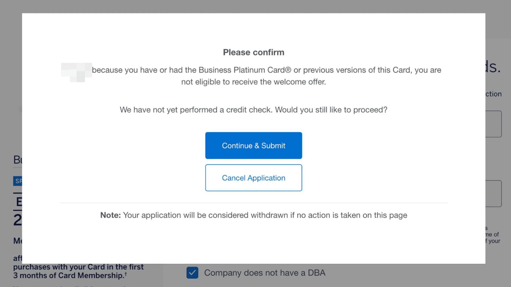 AMEX Pop up jail